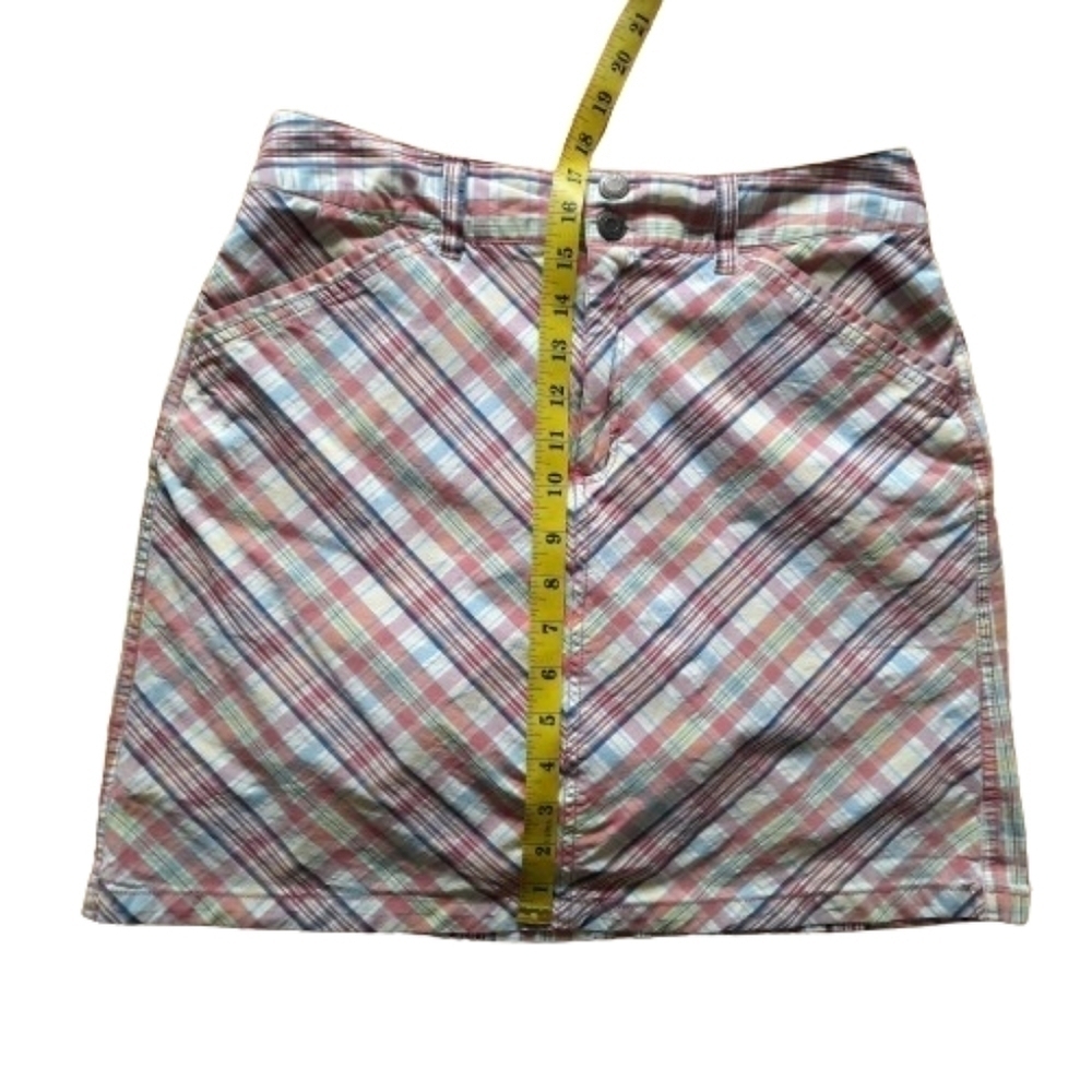 Croft & Barrow Skort Size 10 Stretch Pink Plaid - Picture 9 of 10